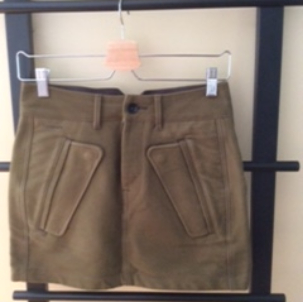 G-STAR Size 27 Kaki Mini Skirt